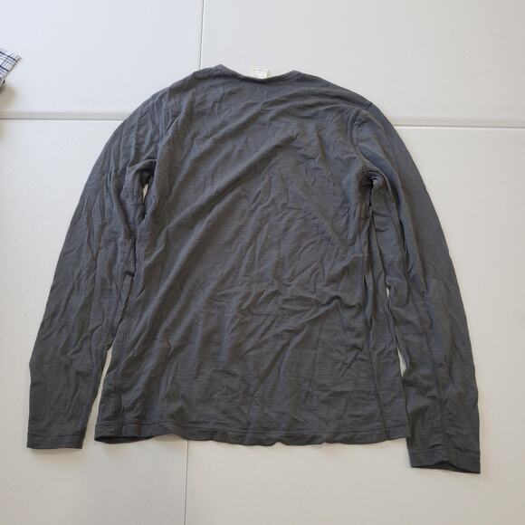 Sioro Shirt Mens Medium Gray Merino Wool Long Sleeve Crewneck Base Layer Top - Picture 2 of 9